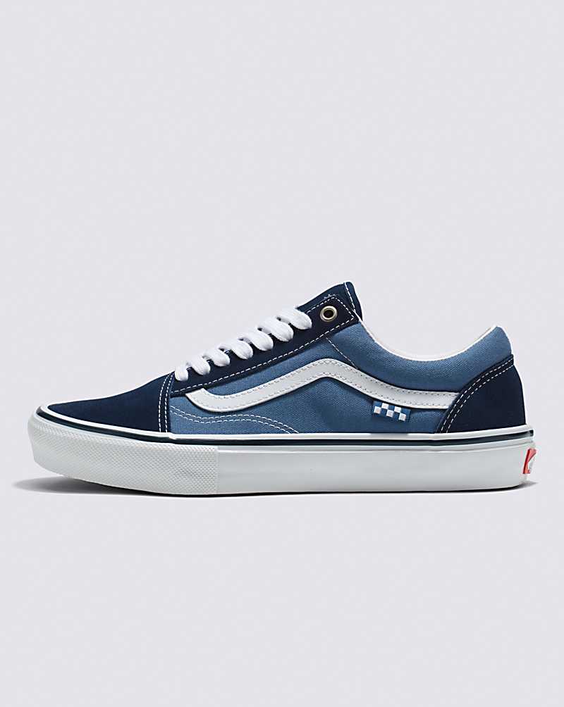 Vans Skate Old Skool Navy/White Skate Shoe Women Skate Shoes Navy / White | YA1-1414