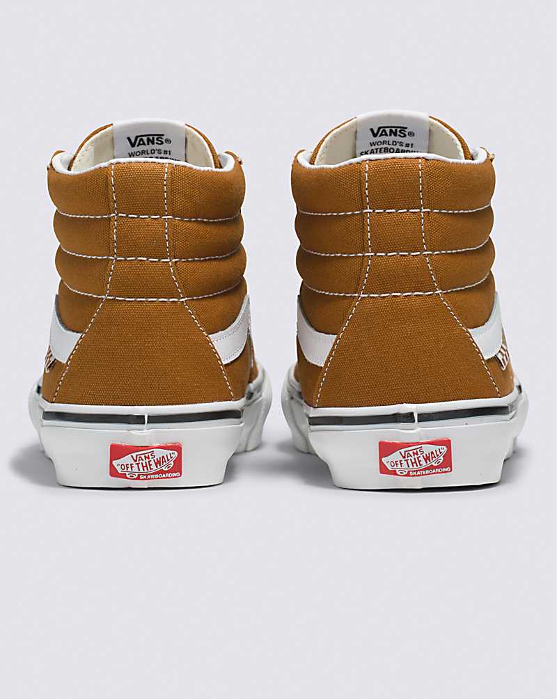 Vans Skate SK8-Hi Men Skate Shoes Gold Brown | MI1-3637