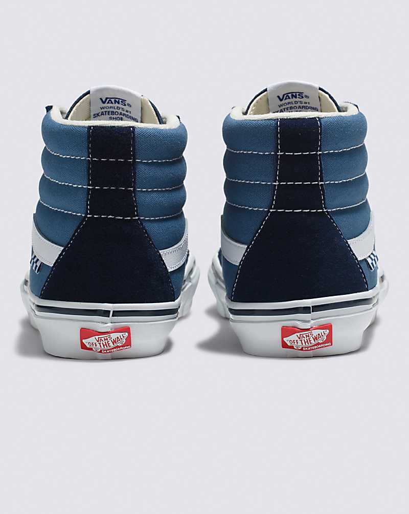 Vans Skate SK8-Hi Navy/White Skate Shoe Men Skate Shoes Navy / White | QI1-6499