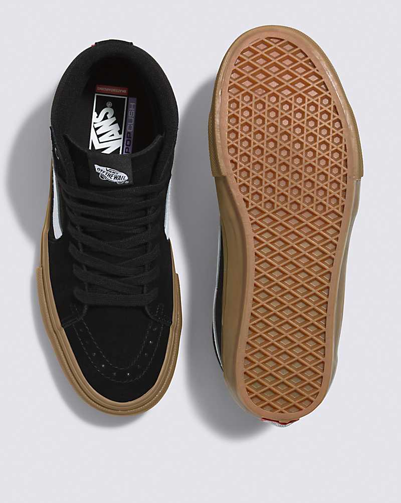 Vans Skate SK8-Hi Skate Shoe Men Skate Shoes Black / Brown | ER1-7432