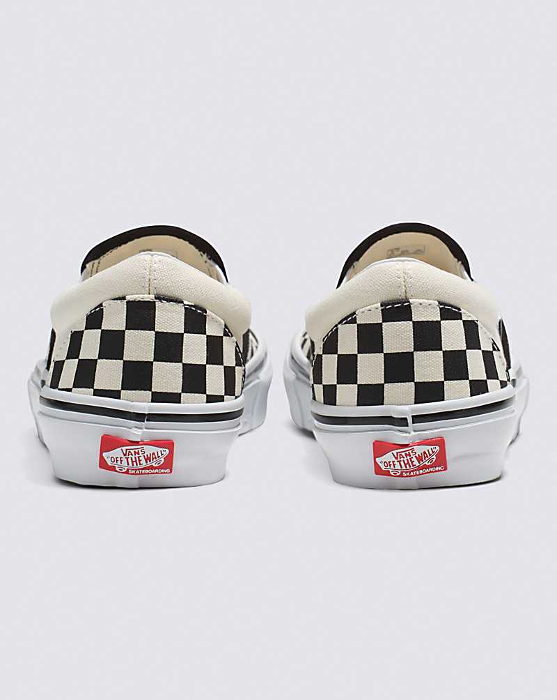 Vans Skate Slip-On Checkerboard Shoe Women Skate Shoes Black / White | ZF1-9794