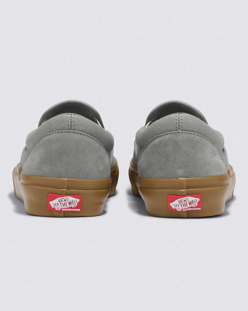 Vans Skate Slip-On Men Skate Shoes Grey / Brown | FM1-0657