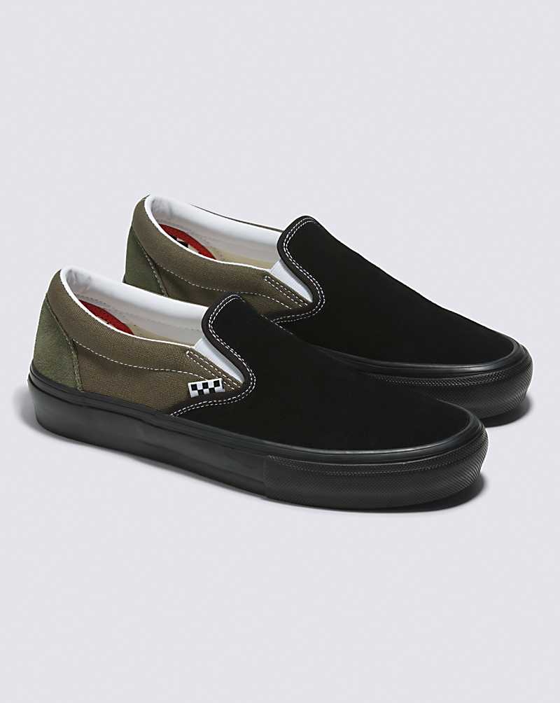 Vans Skate Slip-On Shoe Men Skate Shoes Black / Green | RT1-4443