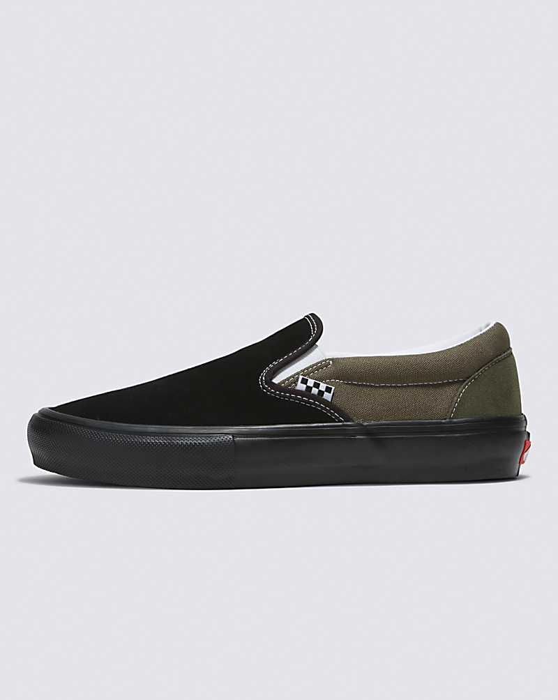 Vans Skate Slip-On Shoe Men Skate Shoes Black / Green | RT1-4443