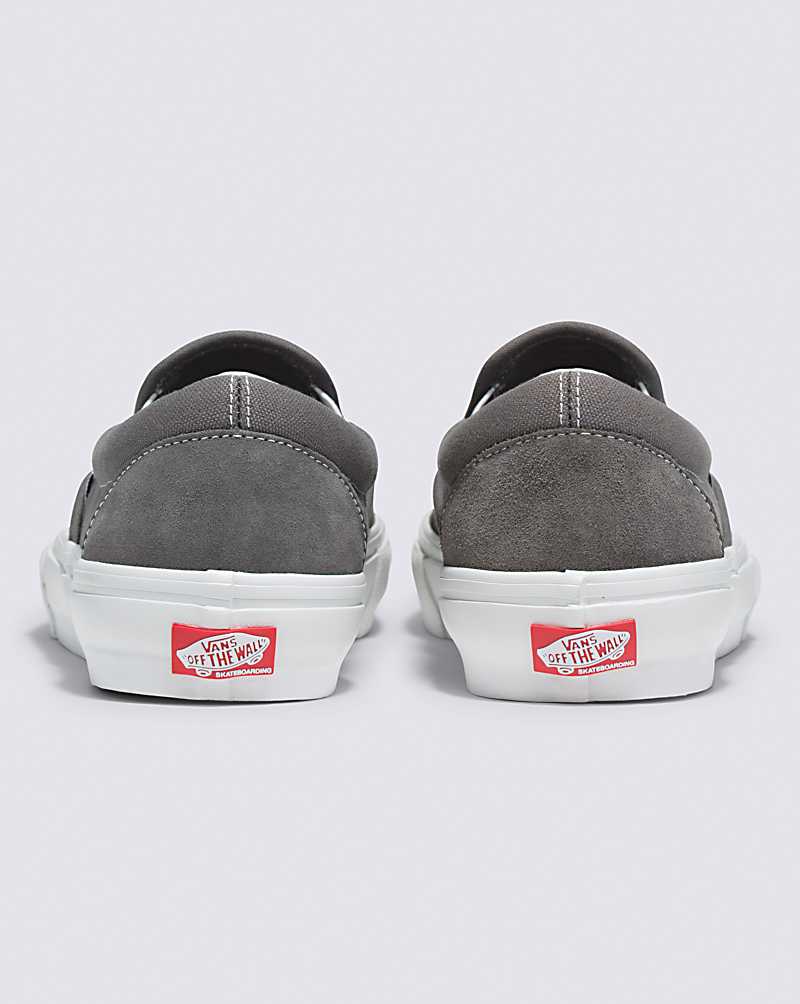 Vans Skate Slip-On Shoe Women Skate Shoes Grey / White | LS1-6876