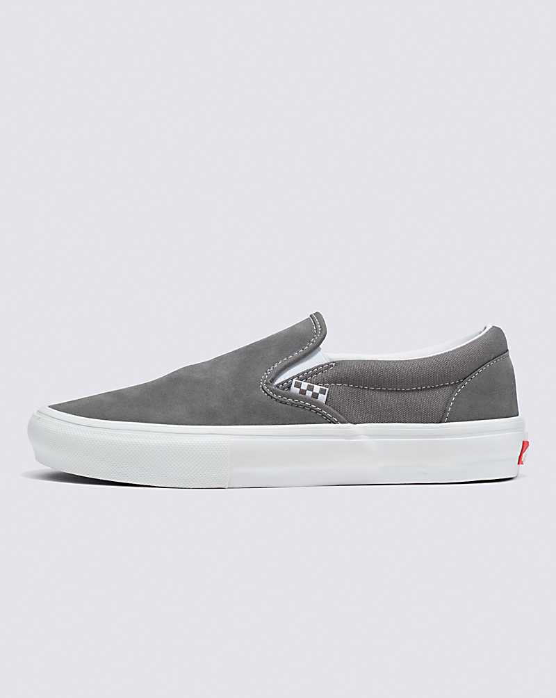 Vans Skate Slip-On Shoe Women Skate Shoes Grey / White | LS1-6876