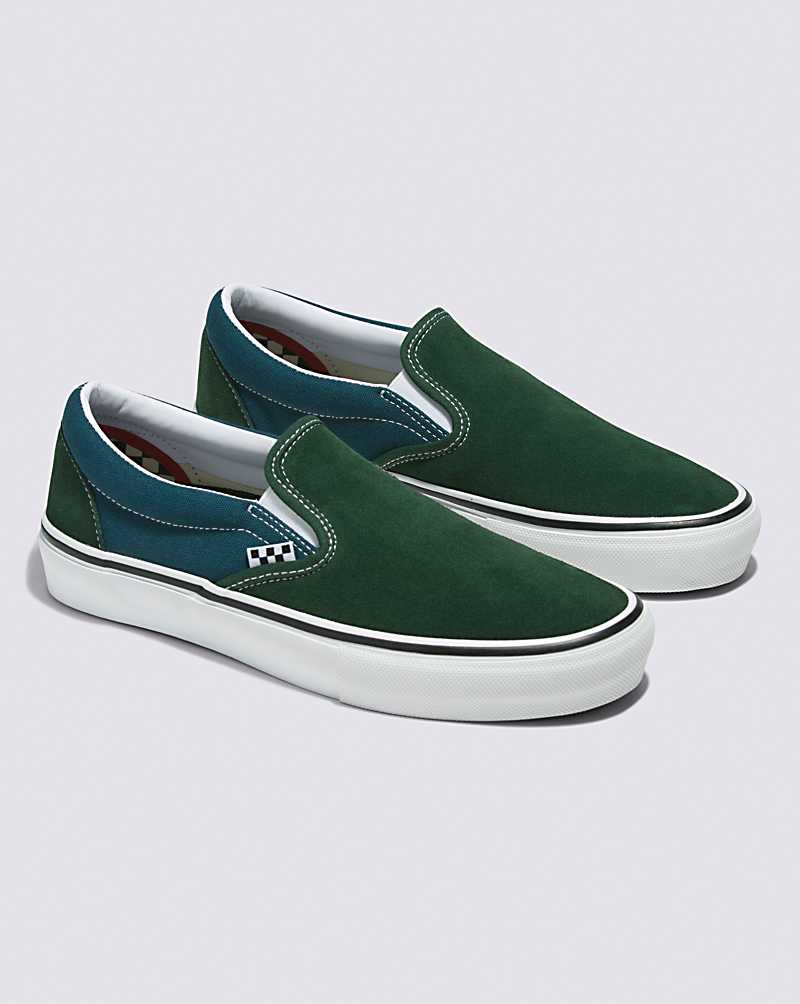 Vans Skate Slip-On Shoe Women Skate Shoes Green | ZO1-9294