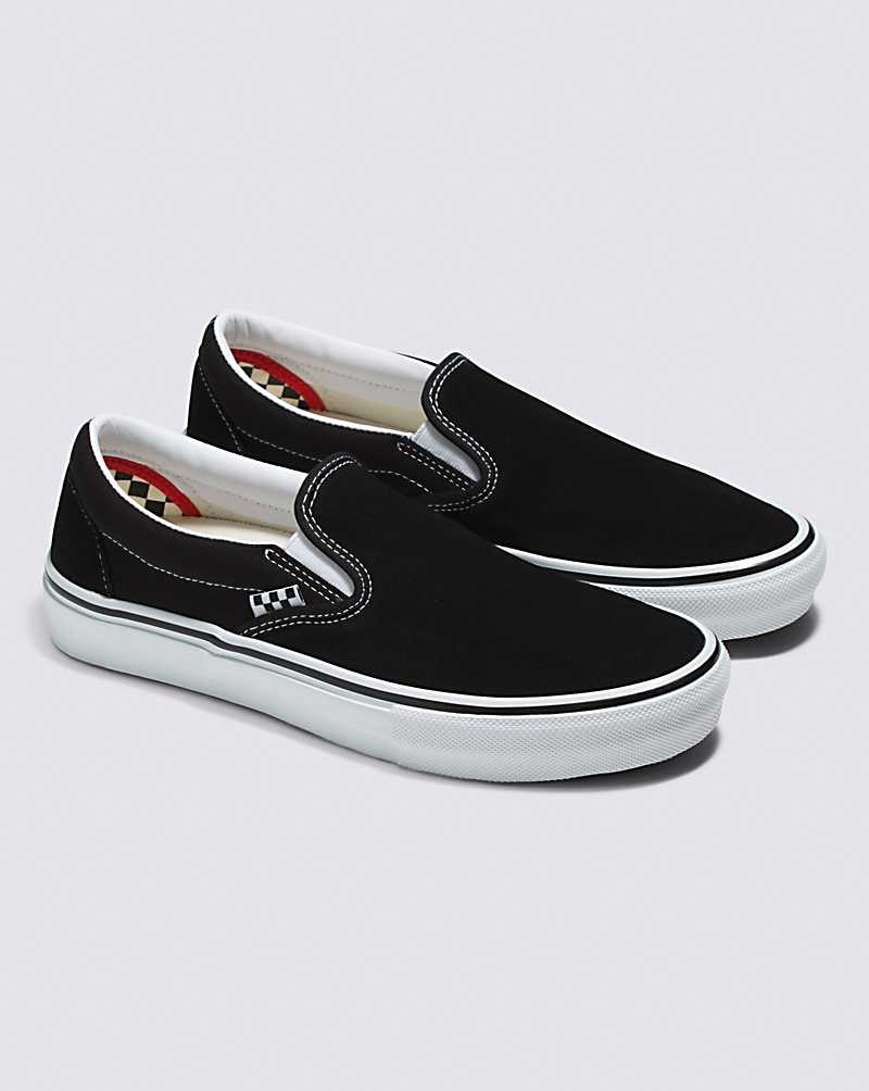 Vans Skate Slip-On Skate Shoe Men Skate Shoes Black / White | UB1-6009