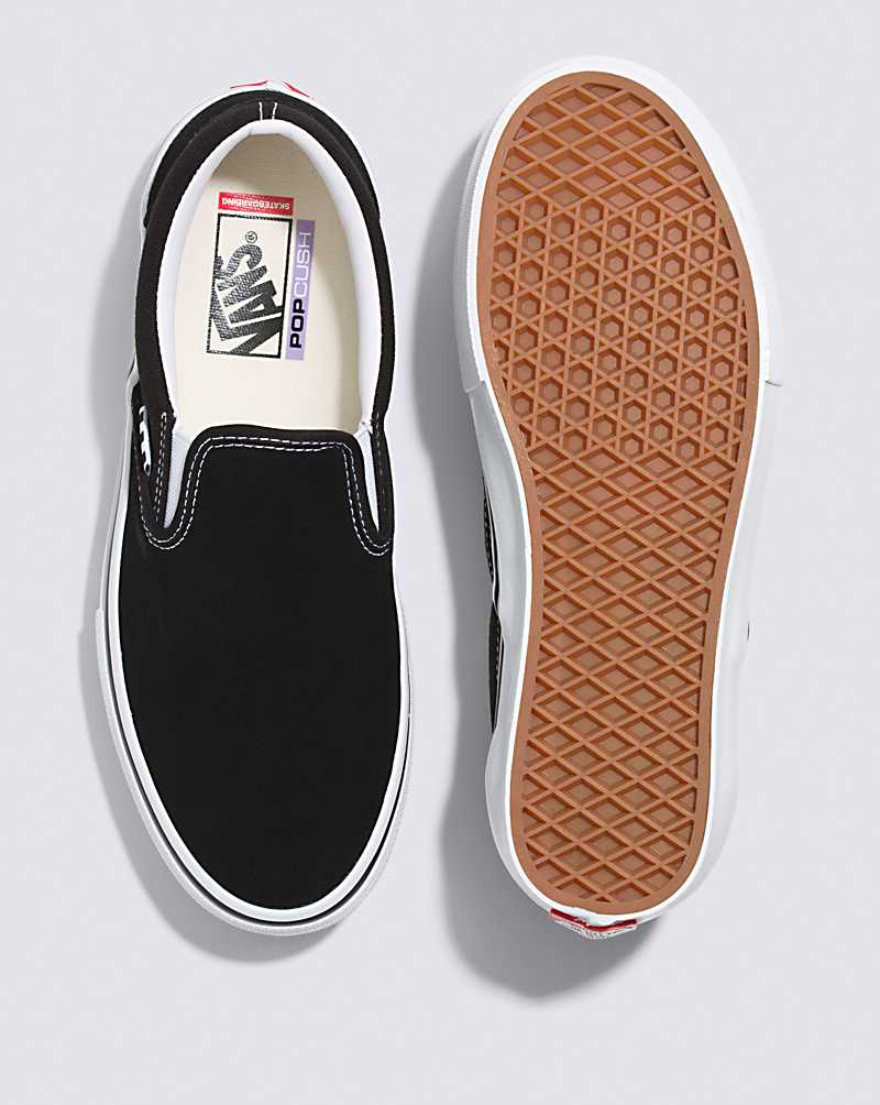 Vans Skate Slip-On Skate Shoe Men Skate Shoes Black / White | UB1-6009