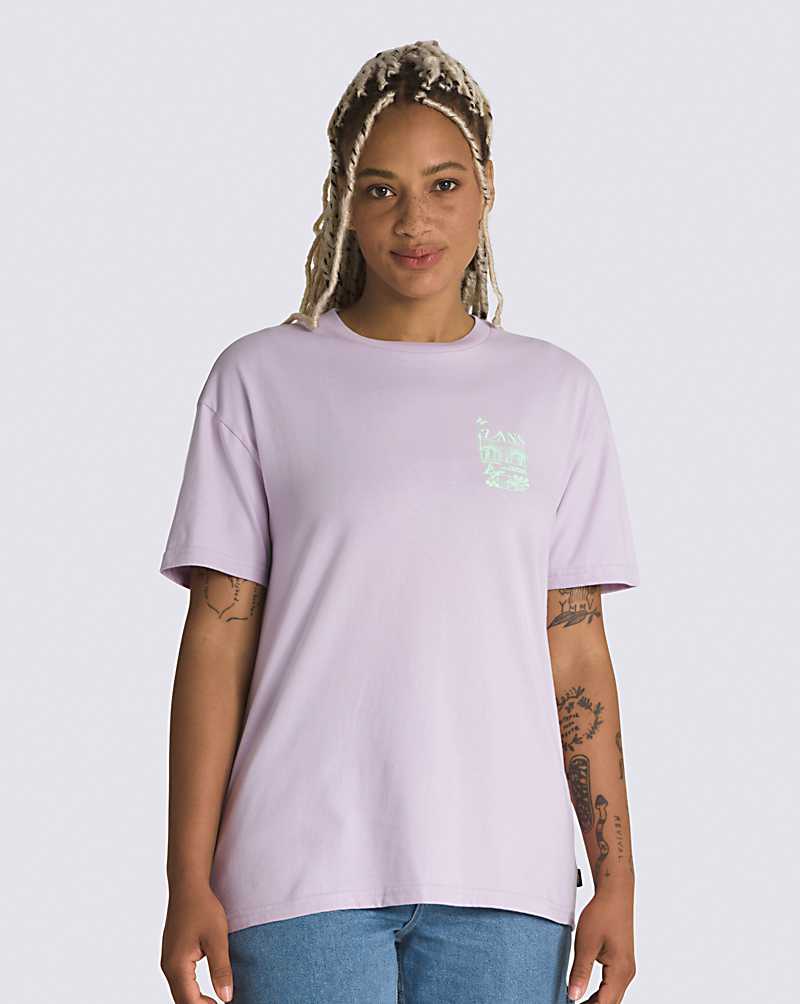 Vans Somewhere Oversized Women T Shirts Purple | TN1-5020