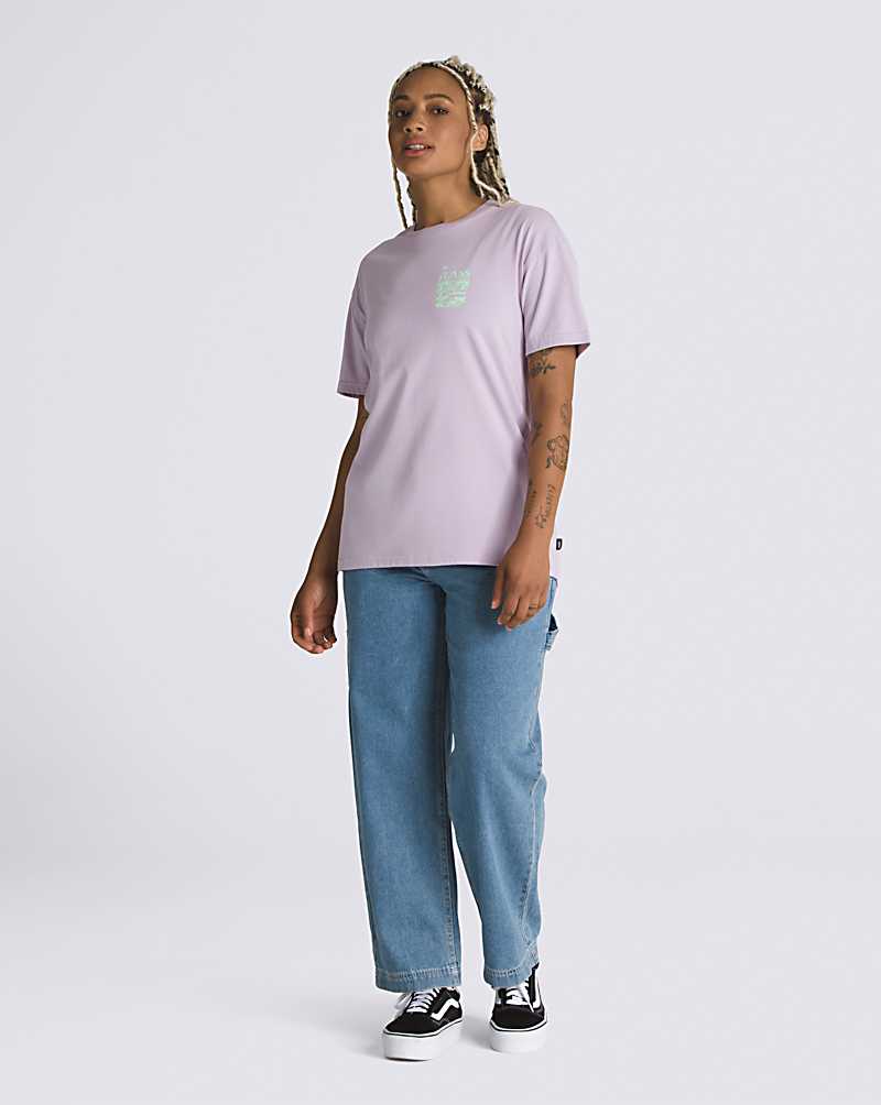 Vans Somewhere Oversized Women T Shirts Purple | TN1-5020