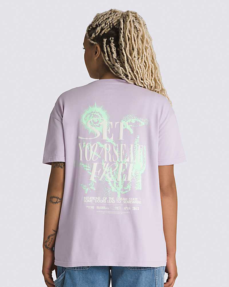 Vans Somewhere Oversized Women T Shirts Purple | TN1-5020