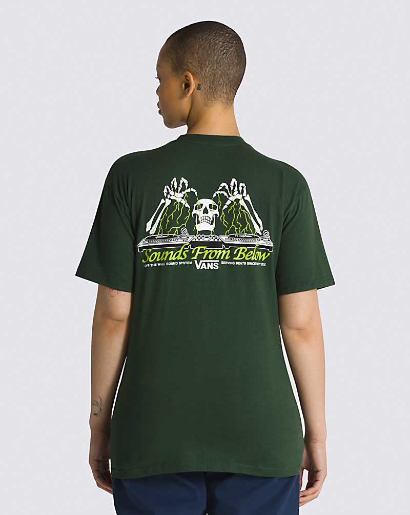 Vans Sounds From Below Men T Shirts Green | CY1-2731