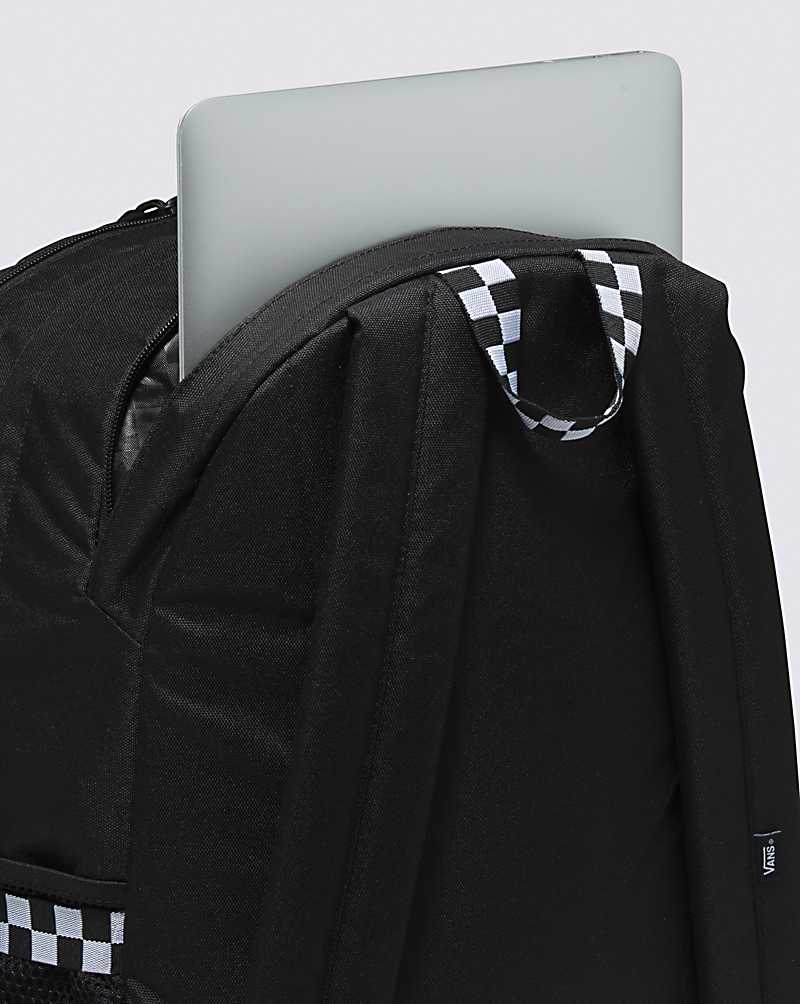 Vans Stasher Men Backpacks Black / White / White | QZ1-3040