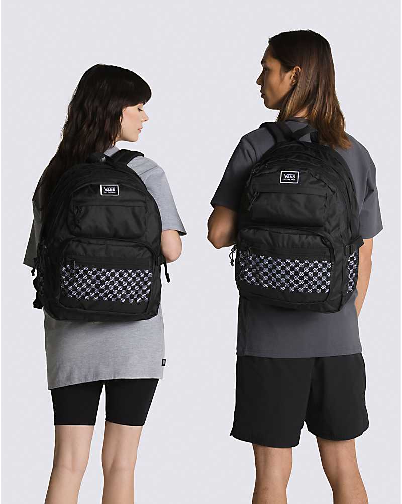 Vans Stasher Men Backpacks Black / White / White | SF1-4468