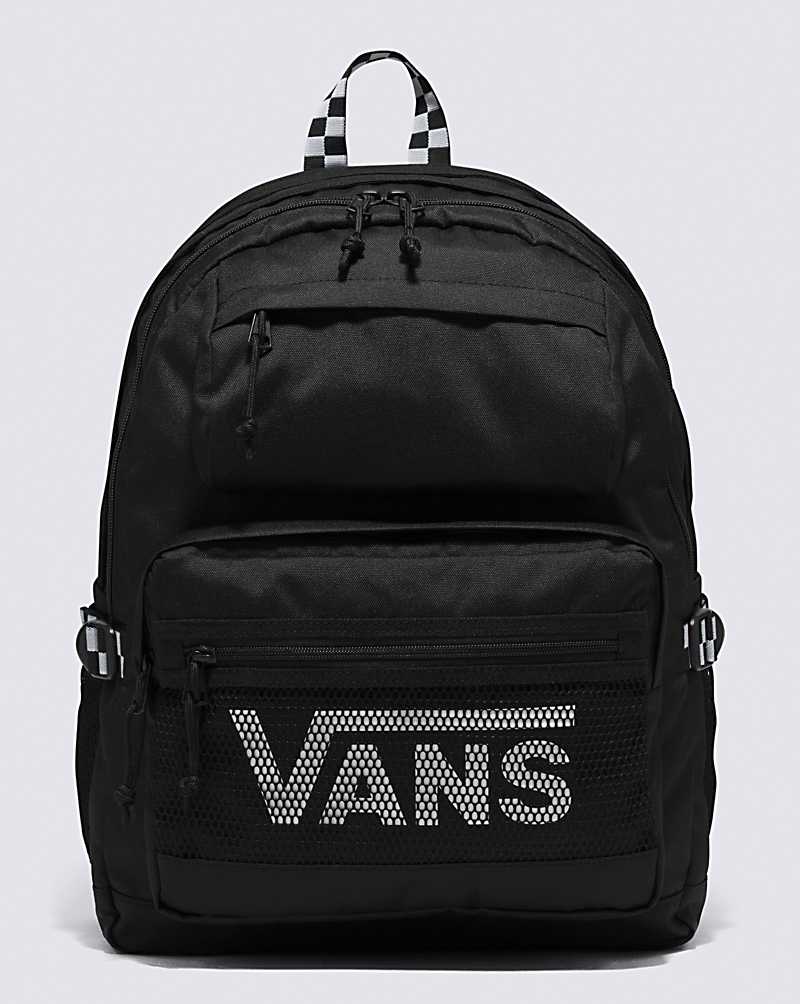 Vans Stasher Women Backpacks Black / White / White | PO1-4773