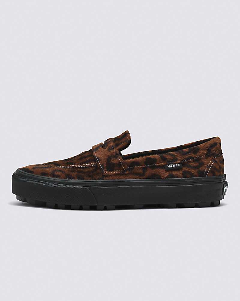 Vans Style 53 Shoe Women Sneakers Leopard Brown / Black | LI1-2312