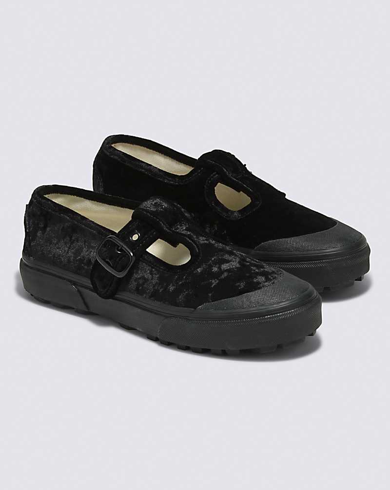 Vans Style 93 Crushed Velvet Shoe Women Sneakers Black | FF1-3011