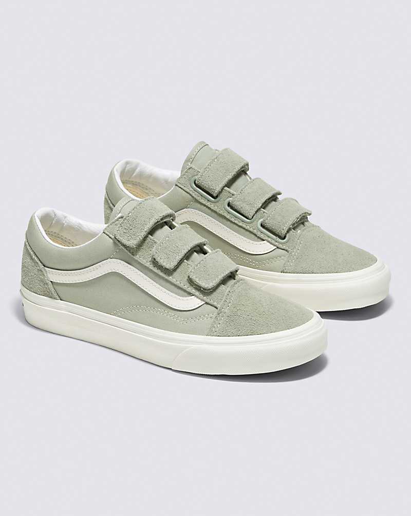 Vans Suede Canvas Old Skool V Shoe Women Sneakers Light Green | KG1-1290