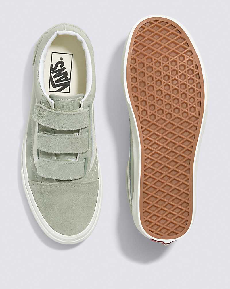 Vans Suede Canvas Old Skool V Shoe Women Sneakers Light Green | KG1-1290