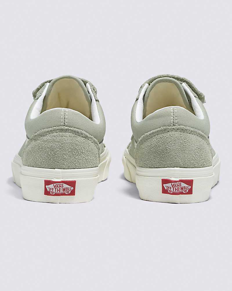 Vans Suede Canvas Old Skool V Shoe Women Sneakers Light Green | KG1-1290