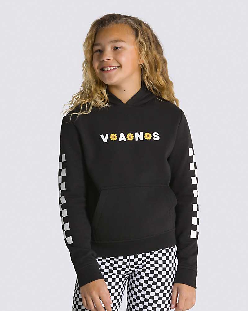 Vans Sunfloral Pullover Kids\' Hoodie Black | QN1-3585