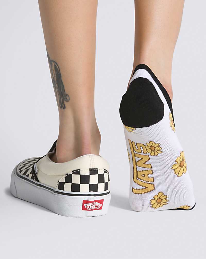 Vans Sunflower Animash Canoodle 3-Pack Women Socks White / Black | HH1-6776