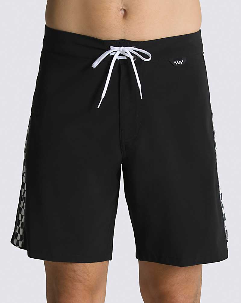 Vans The Daily Sidelines 18\'\' Men Boardshorts Black / White | BB1-8789