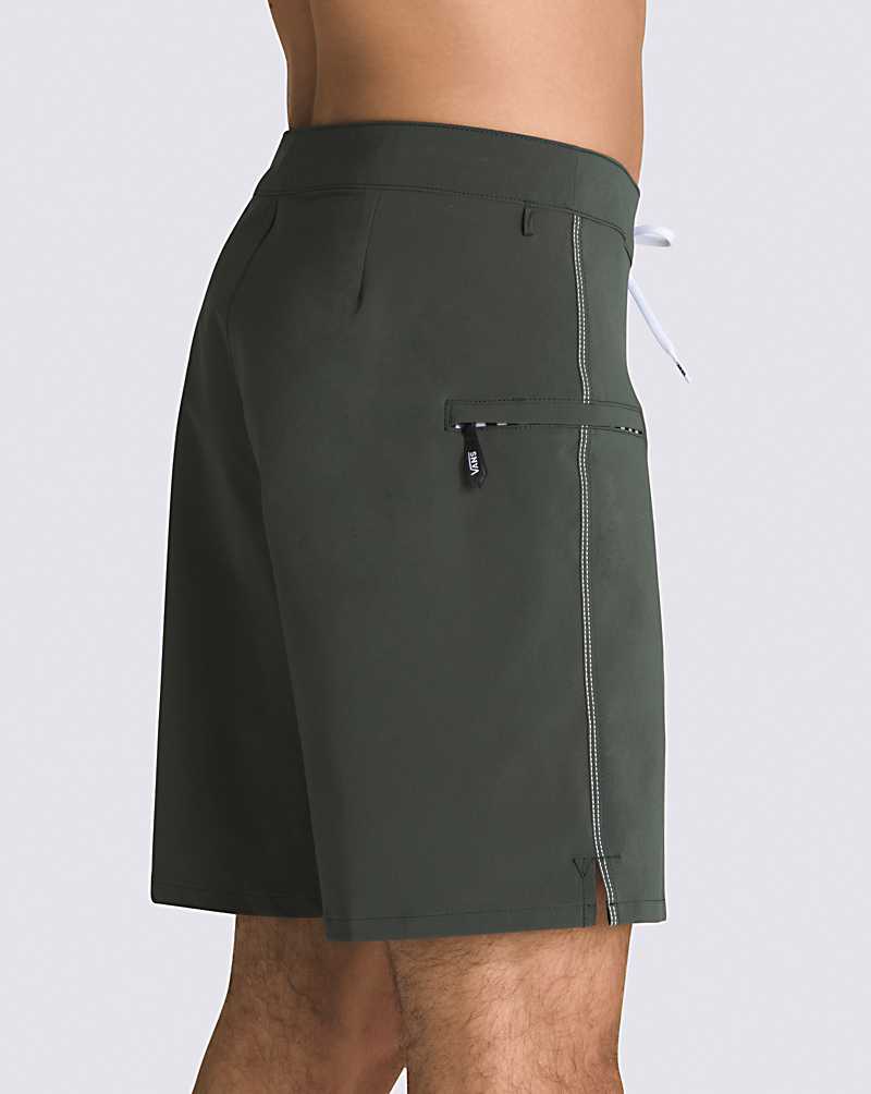 Vans The Daily Solid 18'' Men Boardshorts Deep Green | WO1-6114