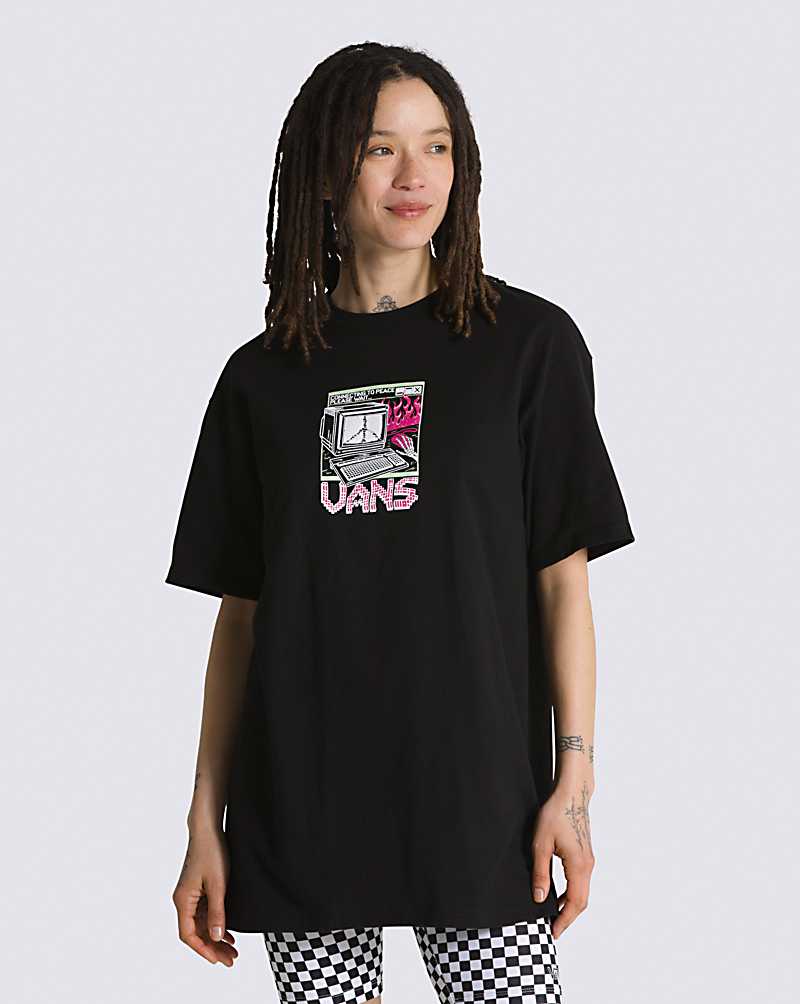 Vans Throwback Peace Machine Men T Shirts Black | UE1-9975