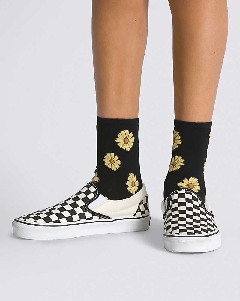 Vans Ticker Kids' Socks Black / Yellow | YZ1-6333