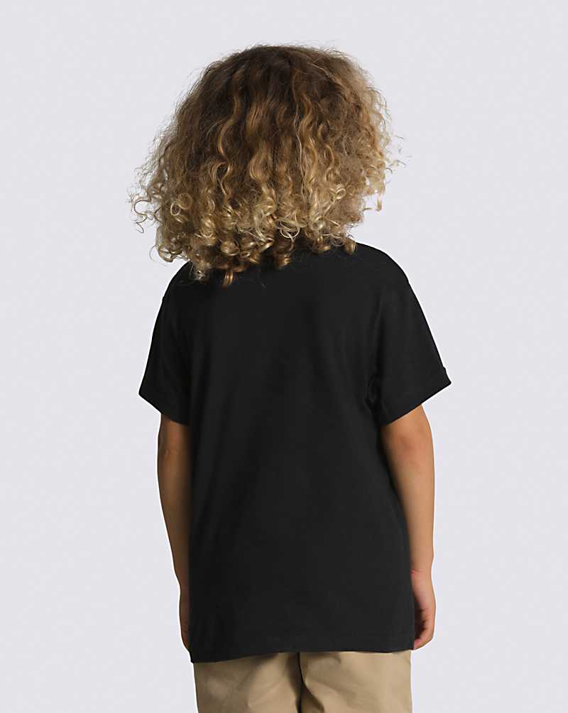 Vans Toddler Classic Kids Kids' T Shirts Black / White | BE1-5666