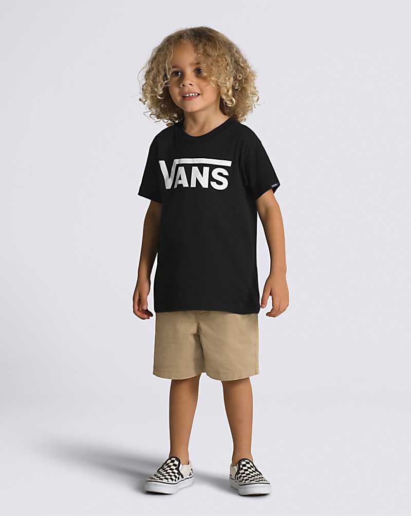 Vans Toddler Classic Kids Kids' T Shirts Black / White | BE1-5666