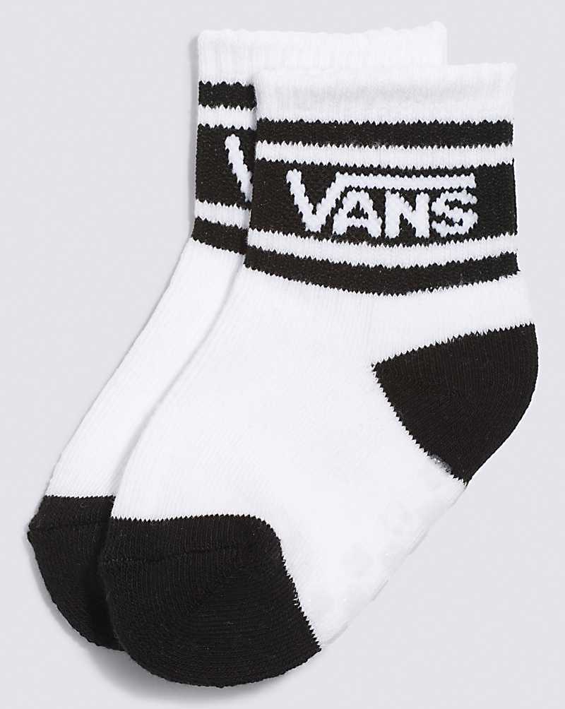 Vans Toddler Drop V Crew Kids\' Socks White / Black | HR1-1422