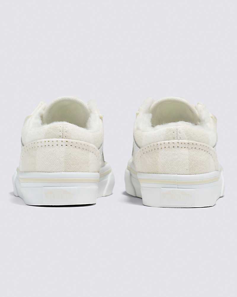 Vans Toddler Old Skool V Sherpa Shoe Kids' Sneakers White / White | RC1-9529