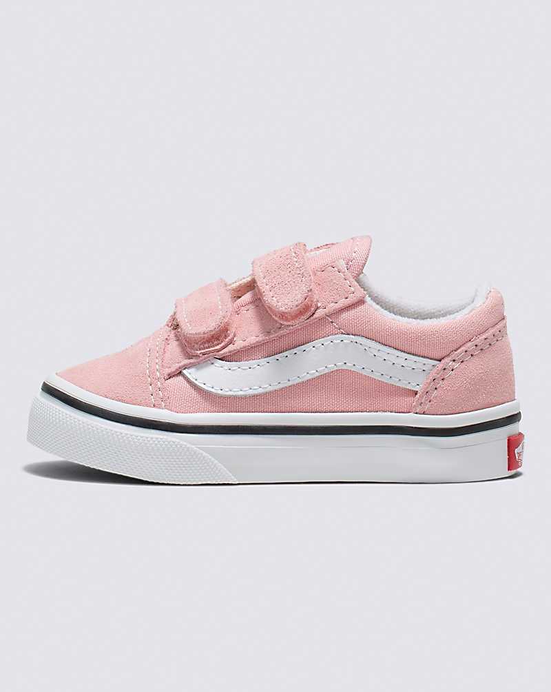 Vans Toddler Old Skool V Shoes Kids\' Sneakers Pink / White | LT1-8052