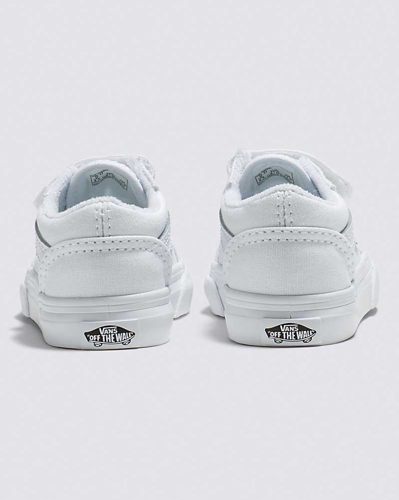 Vans Toddler Old Skool V Shoes Kids' Sneakers White / White | TG1-3004