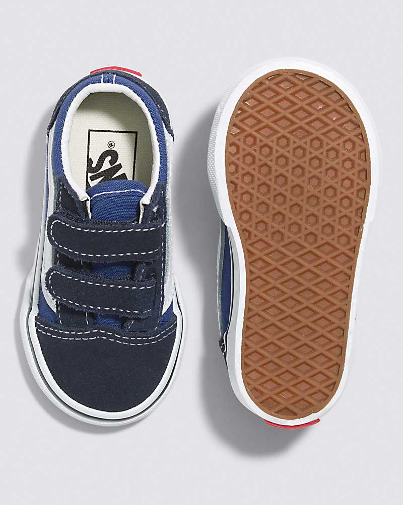 Vans Toddler Old Skool V Shoes Kids' Sneakers Navy | QE1-4723