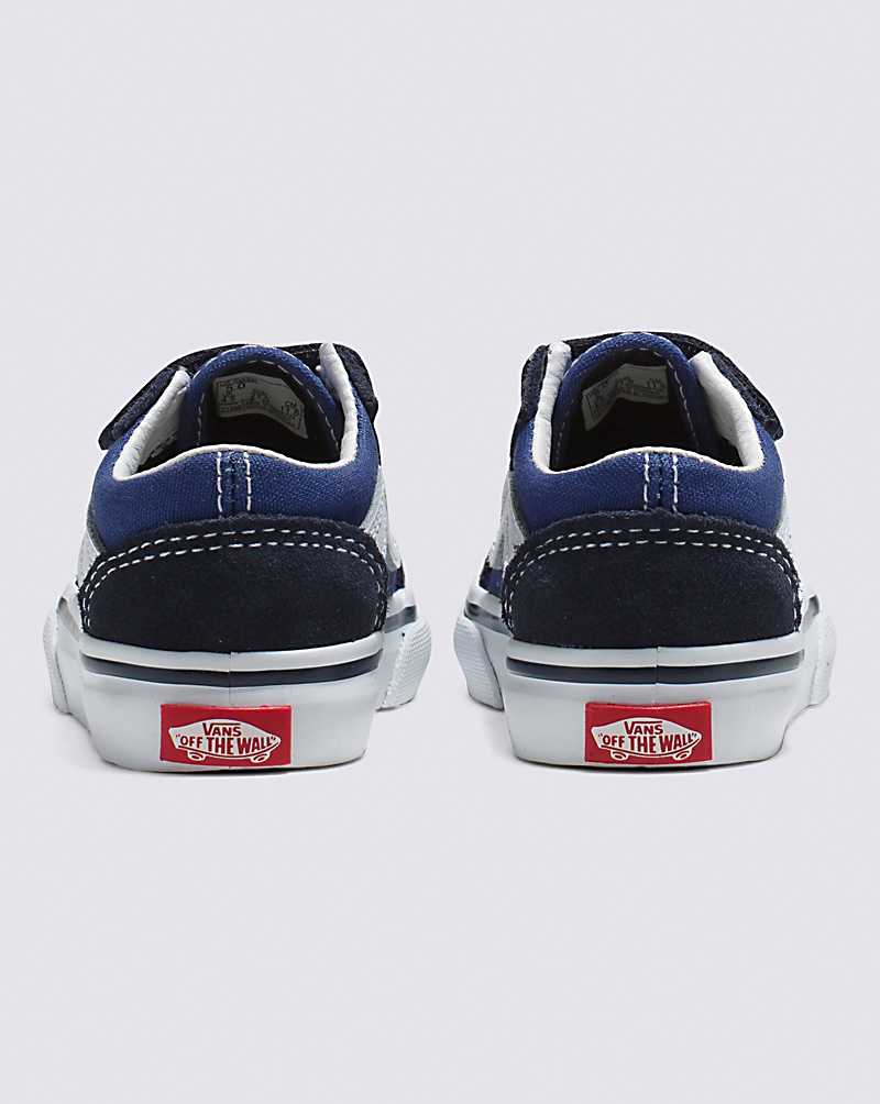 Vans Toddler Old Skool V Shoes Kids' Sneakers Navy | QE1-4723