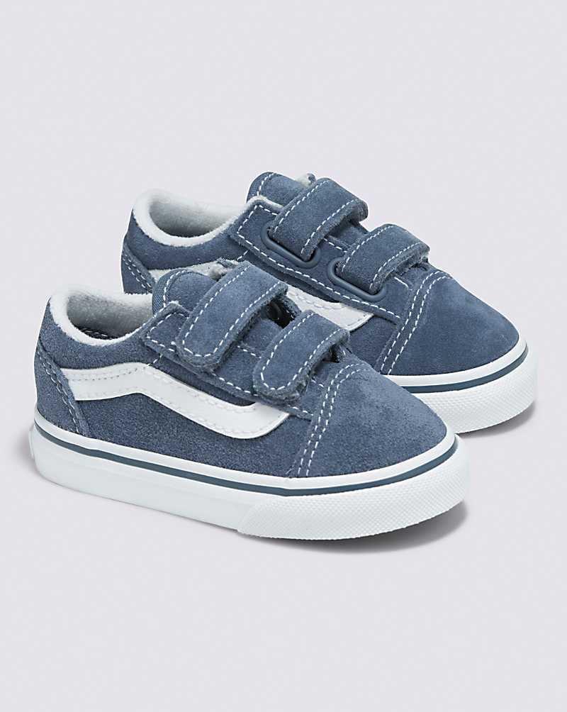 Vans Toddler Old Skool V Suede Shoe Kids' Sneakers Indigo | WL1-8068