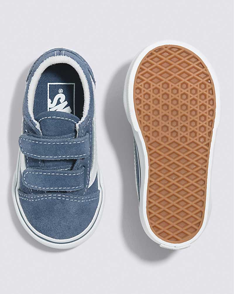 Vans Toddler Old Skool V Suede Shoe Kids' Sneakers Indigo | WL1-8068