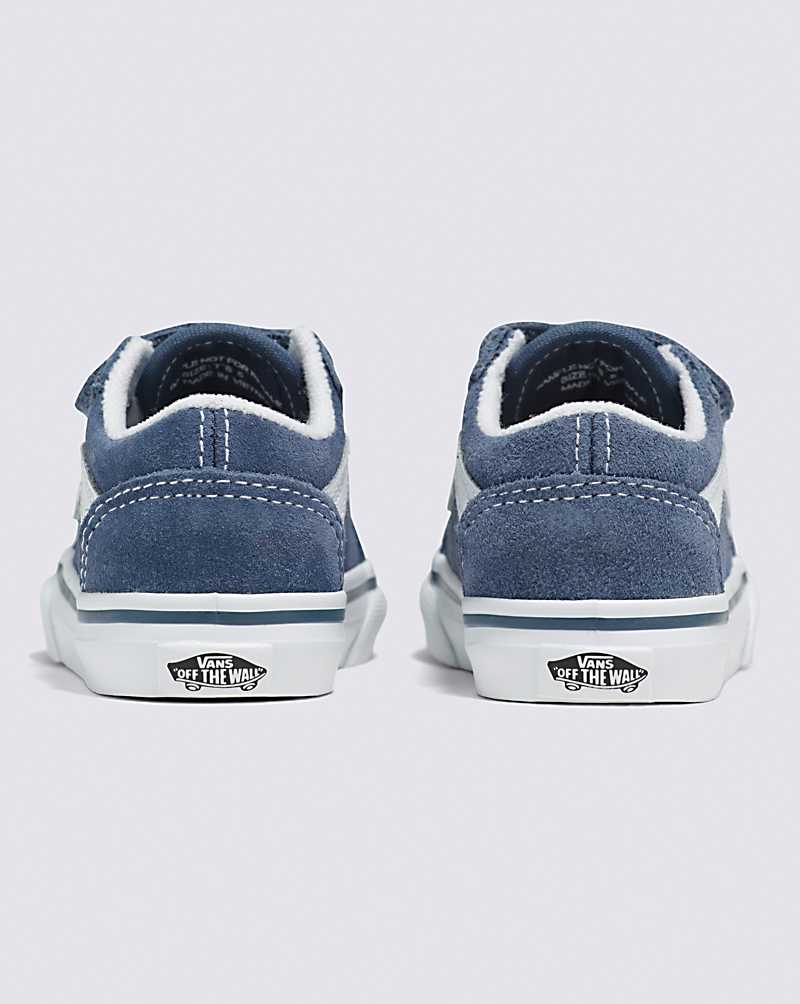 Vans Toddler Old Skool V Suede Shoe Kids' Sneakers Indigo | WL1-8068