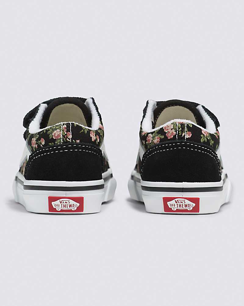 Vans Toddler Old Skool V Wallflower Floral Shoe Kids' Sneakers Black | SC1-5832