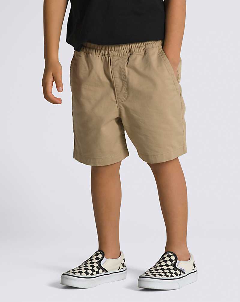 Vans Toddler Range Elastic Waist Kids' Shorts Khaki | BD1-5685