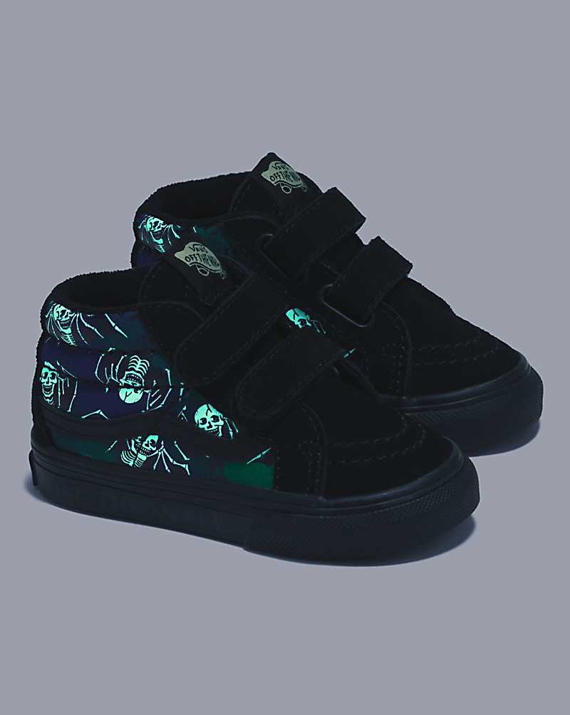 Vans Toddler Sk8-Mid Reissue V Glow Shoe Kids' Sneakers Navy / Black Multicolor | UT1-3601