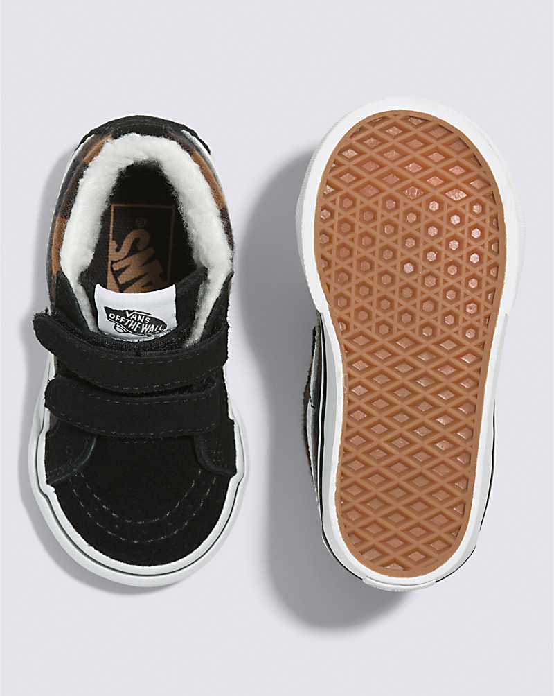 Vans Toddler Sk8-Mid Reissue V Sherpa Shoe Kids' Sneakers Black / Brown | BU1-8931