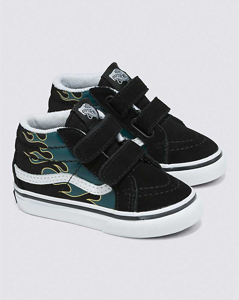 Vans Toddler Sk8-Mid Reissue V Shoe Kids' Sneakers Black / Multicolor | ZV1-1875