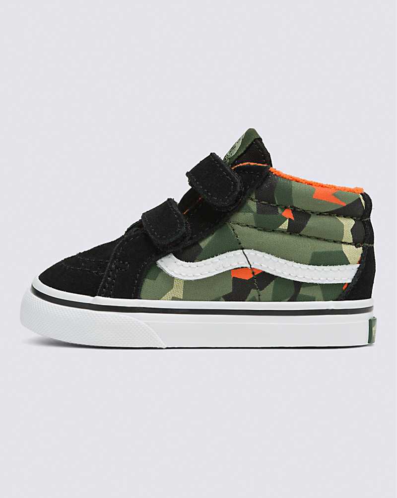 Vans Toddler Sk8-Mid Reissue V Shoe Kids\' Sneakers Camo Black / Multicolor | OU1-0690