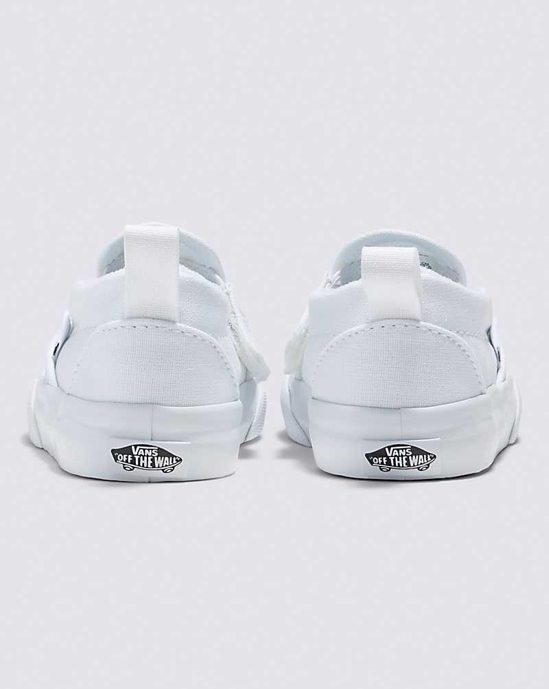 Vans Toddler Slip-On V Shoes Kids' Slip On Shoes White / White | FZ1-2792