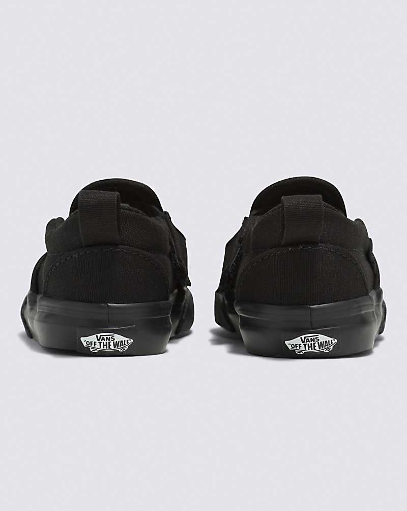 Vans Toddler Slip-On V Shoes Kids' Slip On Shoes Black / Black | WF1-8164